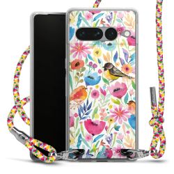 New Carry Case Transparent Stoff colourful/silber