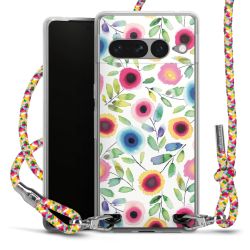 New Carry Case Transparent Stoff colourful/silber