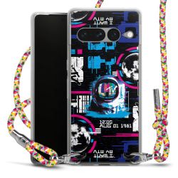 New Carry Case Transparent Stoff colourful/silber