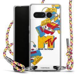 New Carry Case Transparent Stoff colourful/silber