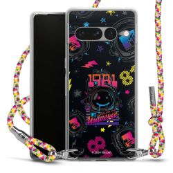 New Carry Case Transparent Stoff colourful/silber