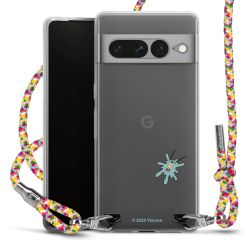 New Carry Case Transparent Stoff colourful/silber