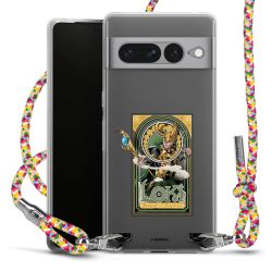 New Carry Case Transparent Stoff colourful/silber