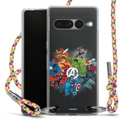 New Carry Case Transparent Stoff colourful/silber