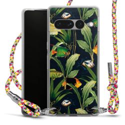 New Carry Case Transparent Stoff colourful/silber