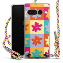 New Carry Case Transparent Stoff colourful/silber