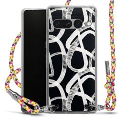 New Carry Case Transparent Stoff colourful/silber