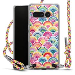 New Carry Case Transparent Stoff colourful/silber