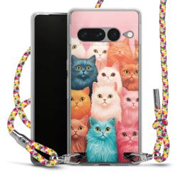 New Carry Case Transparent Stoff colourful/silber