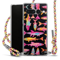 New Carry Case Transparent Stoff colourful/silber