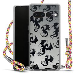 New Carry Case Transparent Stoff colourful/silber