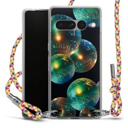 New Carry Case Transparent Stoff colourful/silber