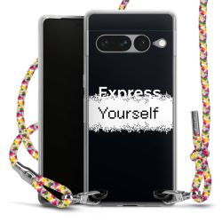 New Carry Case Transparent Stoff colourful/silber