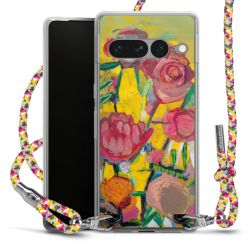 New Carry Case Transparent Stoff colourful/silber