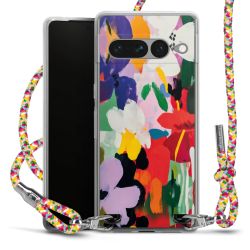 New Carry Case Transparent Stoff colourful/silber