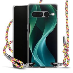 New Carry Case Transparent Stoff colourful/silber