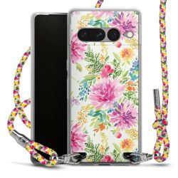 New Carry Case Transparent Stoff colourful/silber