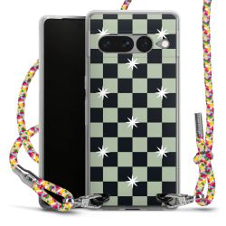 New Carry Case Transparent Stoff colourful/silber