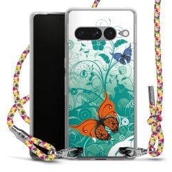 New Carry Case Transparent Stoff colourful/silber