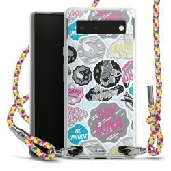 New Carry Case Transparent Stoff colourful/silber