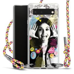 New Carry Case Transparent Stoff colourful/silber