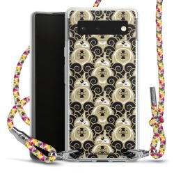 New Carry Case Transparent Stoff colourful/silber