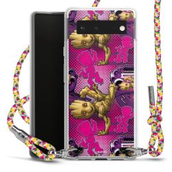 New Carry Case Transparent Stoff colourful/silber