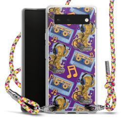 New Carry Case Transparent Stoff colourful/silber