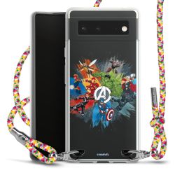 New Carry Case Transparent Stoff colourful/silber