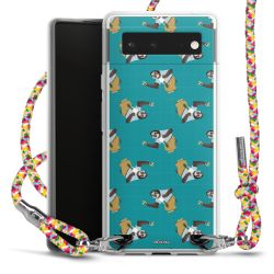 New Carry Case Transparent Stoff colourful/silber