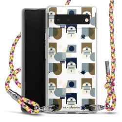 New Carry Case Transparent Stoff colourful/silber