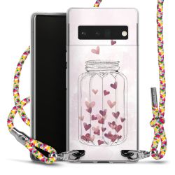 New Carry Case Transparent Stoff colourful/silber