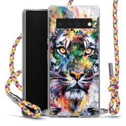 New Carry Case Transparent Stoff colourful/silber