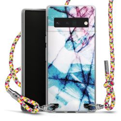 New Carry Case Transparent Stoff colourful/silber