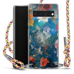 New Carry Case Transparent Stoff colourful/silber