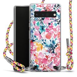 New Carry Case Transparent Stoff colourful/silber