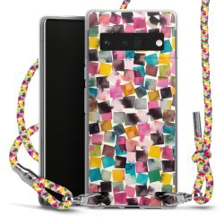 New Carry Case Transparent Stoff colourful/silber