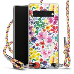 New Carry Case Transparent Stoff colourful/silber