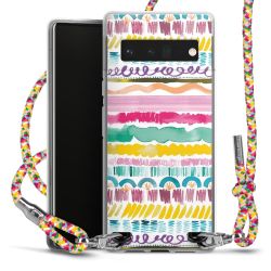 New Carry Case Transparent Stoff colourful/silber