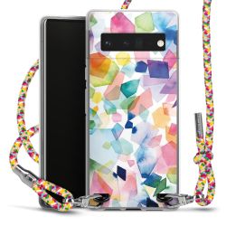 New Carry Case Transparent Stoff colourful/silber