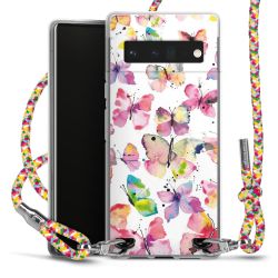 New Carry Case Transparent Stoff colourful/silber