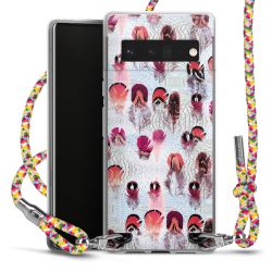 Carry Case Transparent Fabric colourful