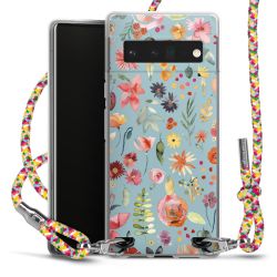 New Carry Case Transparent Stoff colourful/silber