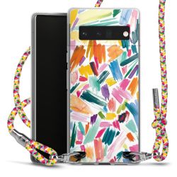 New Carry Case Transparent Stoff colourful/silber