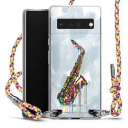 New Carry Case Transparent Stoff colourful/silber