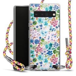 New Carry Case Transparent Stoff colourful/silber