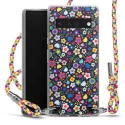 New Carry Case Transparent Stoff colourful/silber