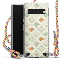 New Carry Case Transparent Stoff colourful/silber