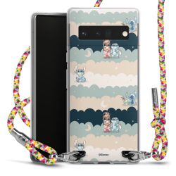 New Carry Case Transparent Stoff colourful/silber