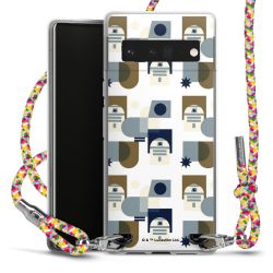 New Carry Case Transparent Stoff colourful/silber